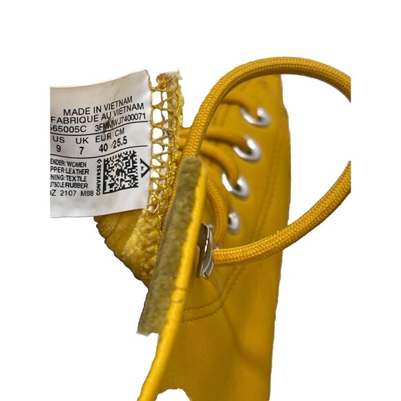 Converse Chuck Taylor All Star High Top Leather Lugged Boots Gold Dart Size 9 - Picture 11 of 16